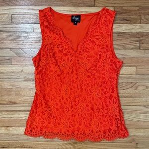 Orange Lace Tank